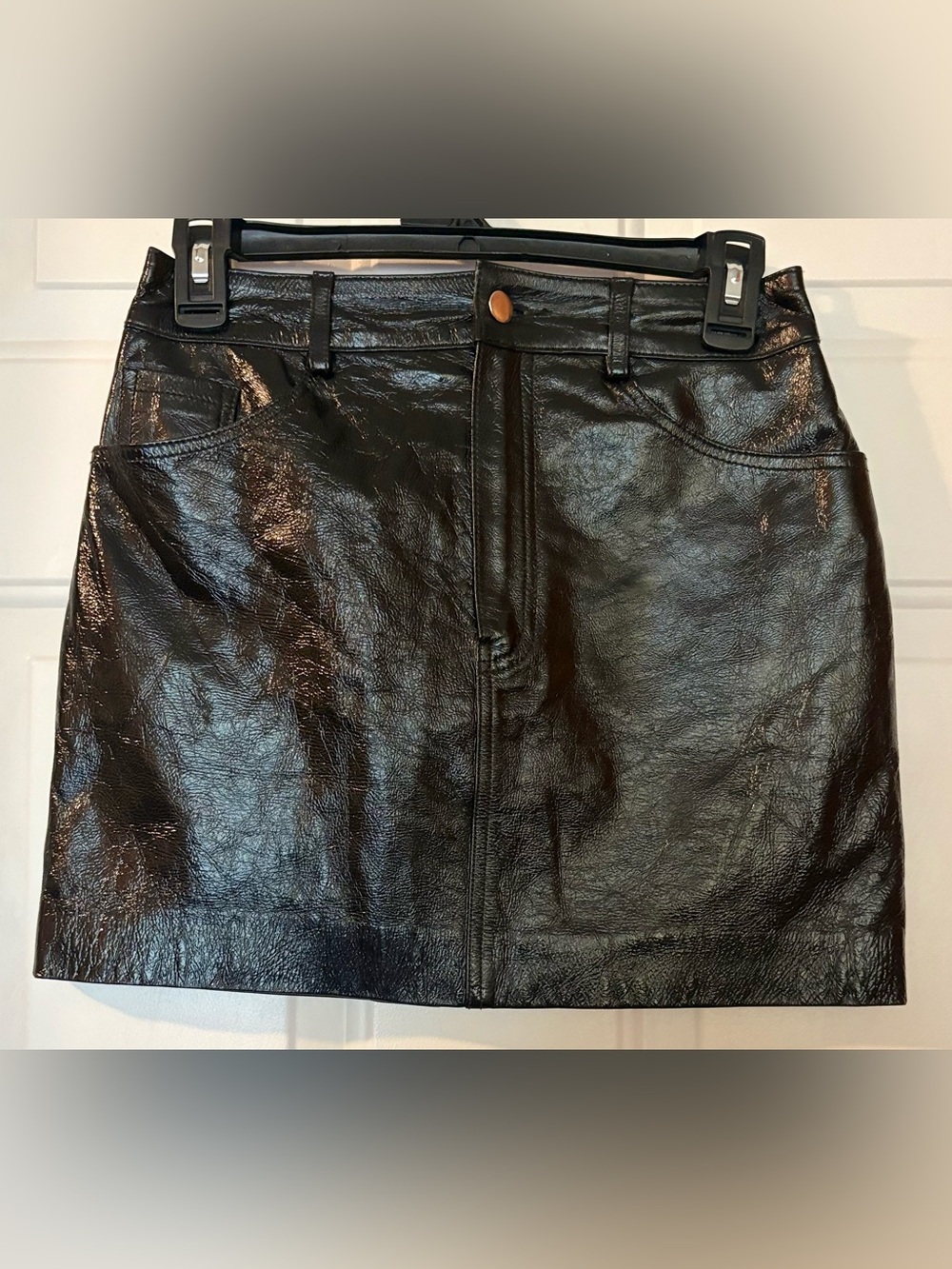 LPA Black 100% Leather Mini Skirt Women’s size Small